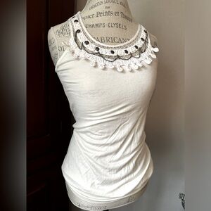 NWT White Sleeveless Boutique Top